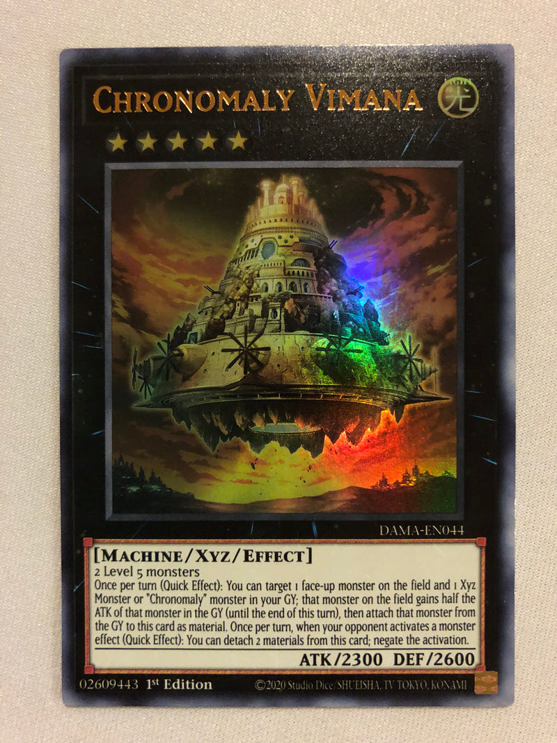 yugioh chronomaly cards Yugioh Chronomaly Vimana DAMA-EN044 Ultra Rare 1st Edition Near Mint