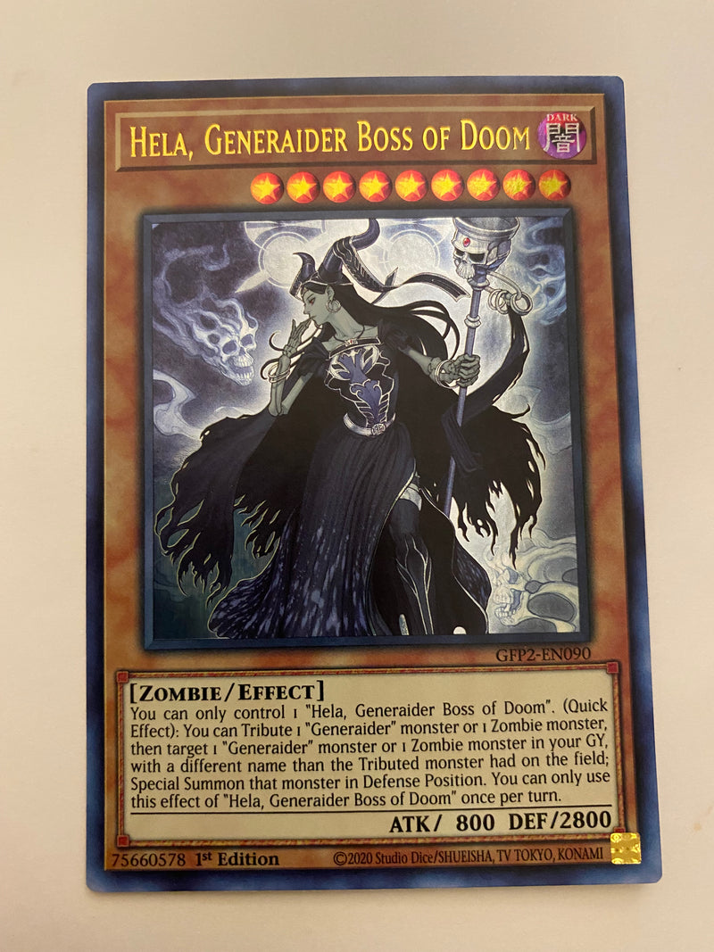 Yugioh Hela, Generaider Boss of Doom GFP2-EN090 Ultra Rare 1st Edition Near Mint