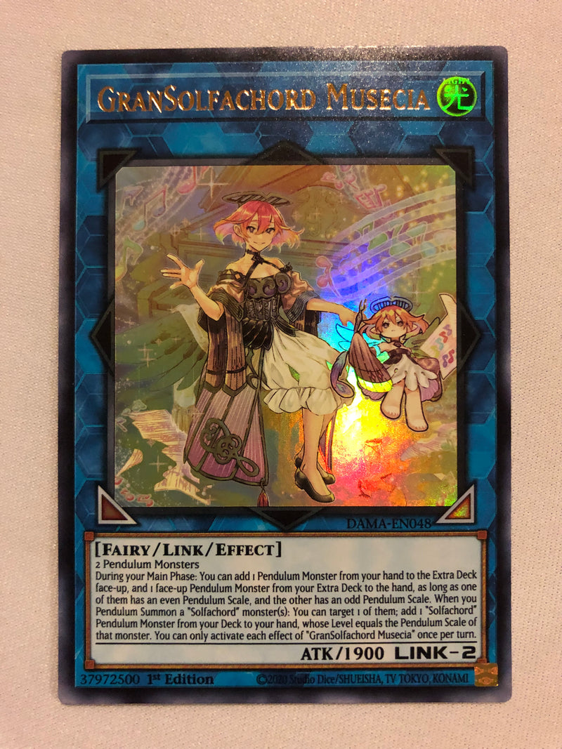 Yugioh GranSolfachord Musecia DAMA-EN048 Ultra Rare 1st Edition Near Mint
