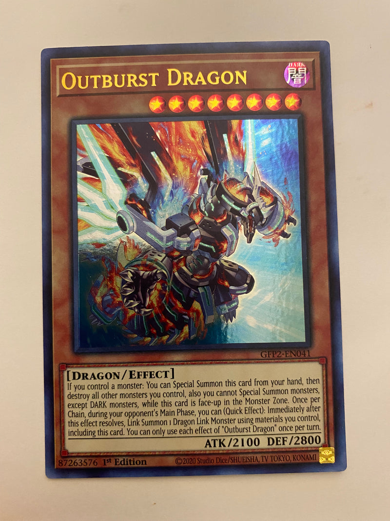 Yugioh Outburst Dragon  GFP2-EN041 Ultra Rare 1st Edition Near Mint
