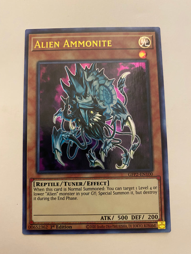 Yugioh Alien Ammonite GFP2-EN100 Ultra Rare 1st Edition Near Mint Yugioh Alien Ammonite GFP2-EN100 Ultra Rare 1st Edition Near Mint