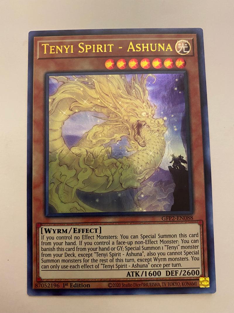 Yugioh Tenyi Spirit Ashuna GFP2-EN088 Ultra Rare 1st Edition Naer Mint Yugioh Tenyi Spirit Ashuna GFP2-EN088 Ultra Rare 1st Edition Naer Mint