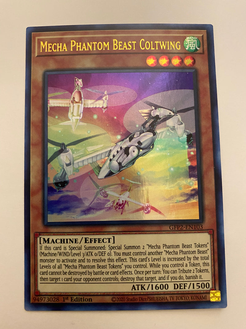 Yugioh Mecha Phantom Beast Coltwing GFP2-EN103 Ultra Rare 1st Edition Near Mint