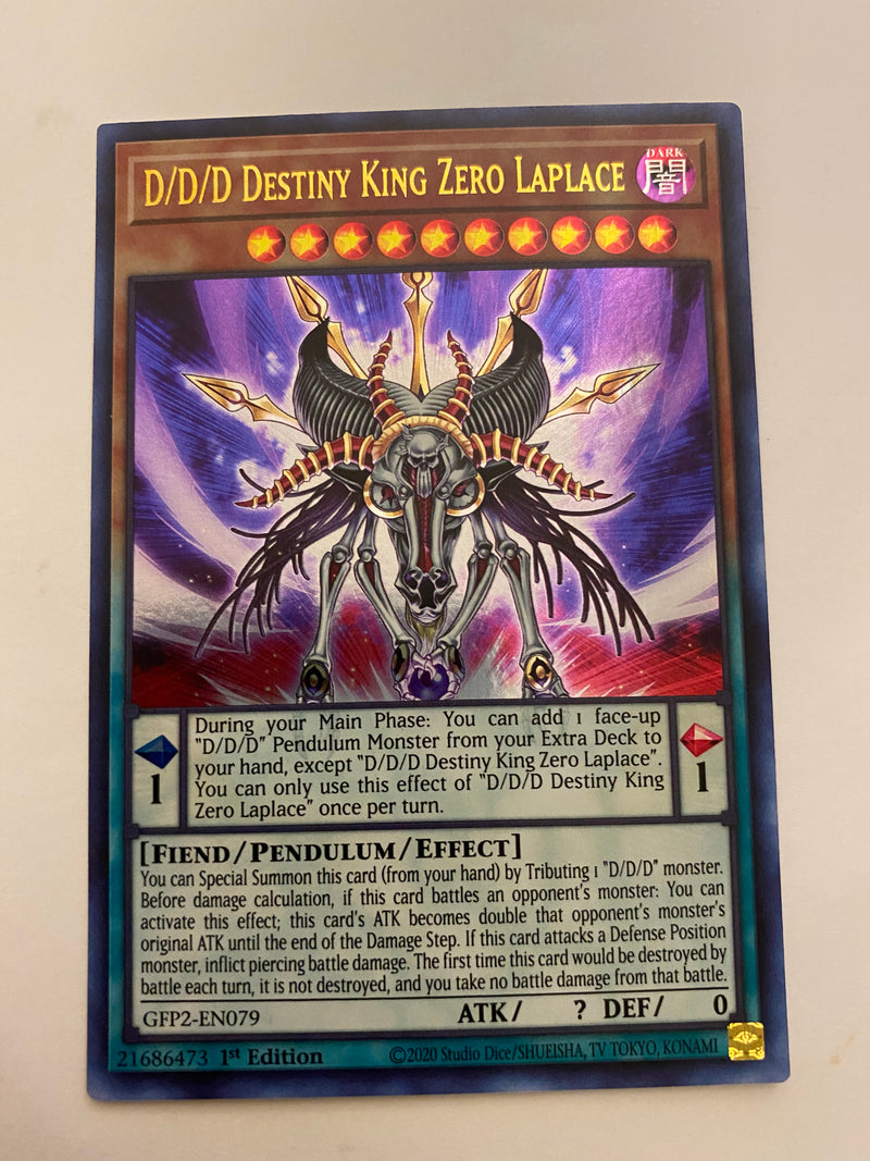 Yugioh D/D/D Destiny King Zero Laplace GFP2-EN079 Ultra Rare 1st Edition NM