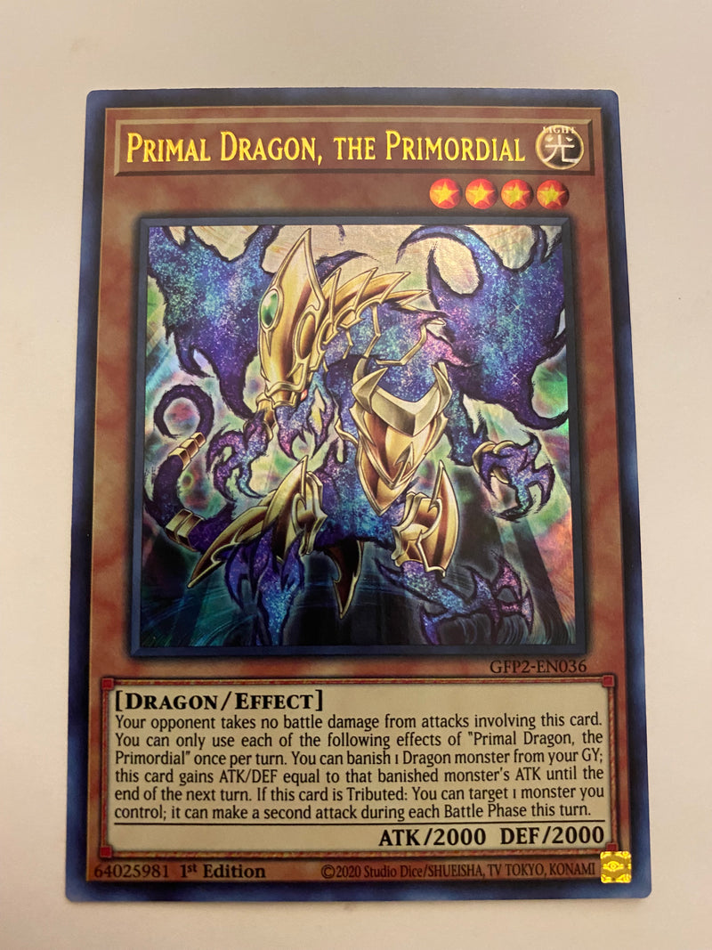 Yugioh Primal Dragon the Primordial GFP2-EN036 Ultra Rare 1st Edition Near Mint