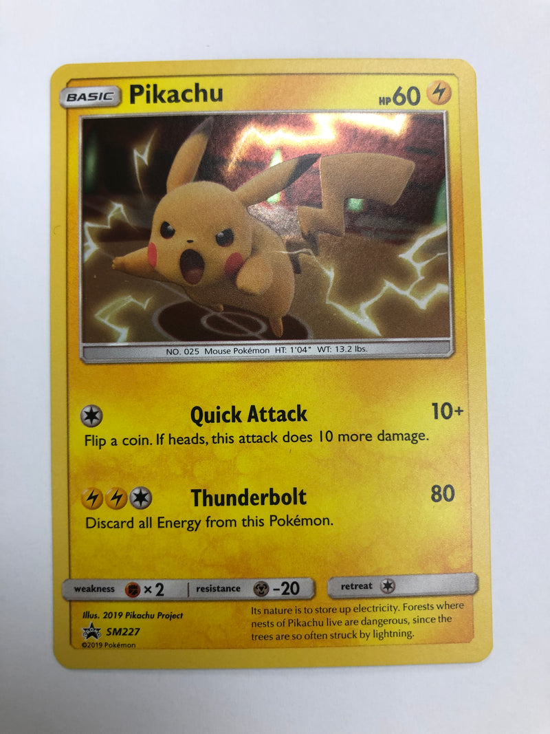 Pikachu SM227 Black Star Promo Holo Rare Pokemon Card Near Mint
