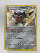 Galarian Perrserker SV087/SV122 Shiny Holo Rare Pokemon Card  Near Mint