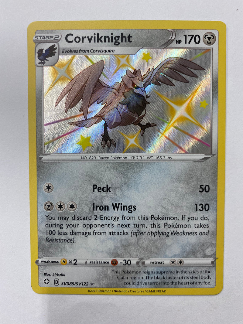 Corviknight SV089/SV122  Pack Fresh  Shining Fates Pokemon Card Near Mint