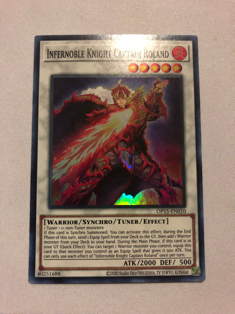 Yugioh Infernoble Knight Captain Roland OP15-EN010 Super Rare Near Mint