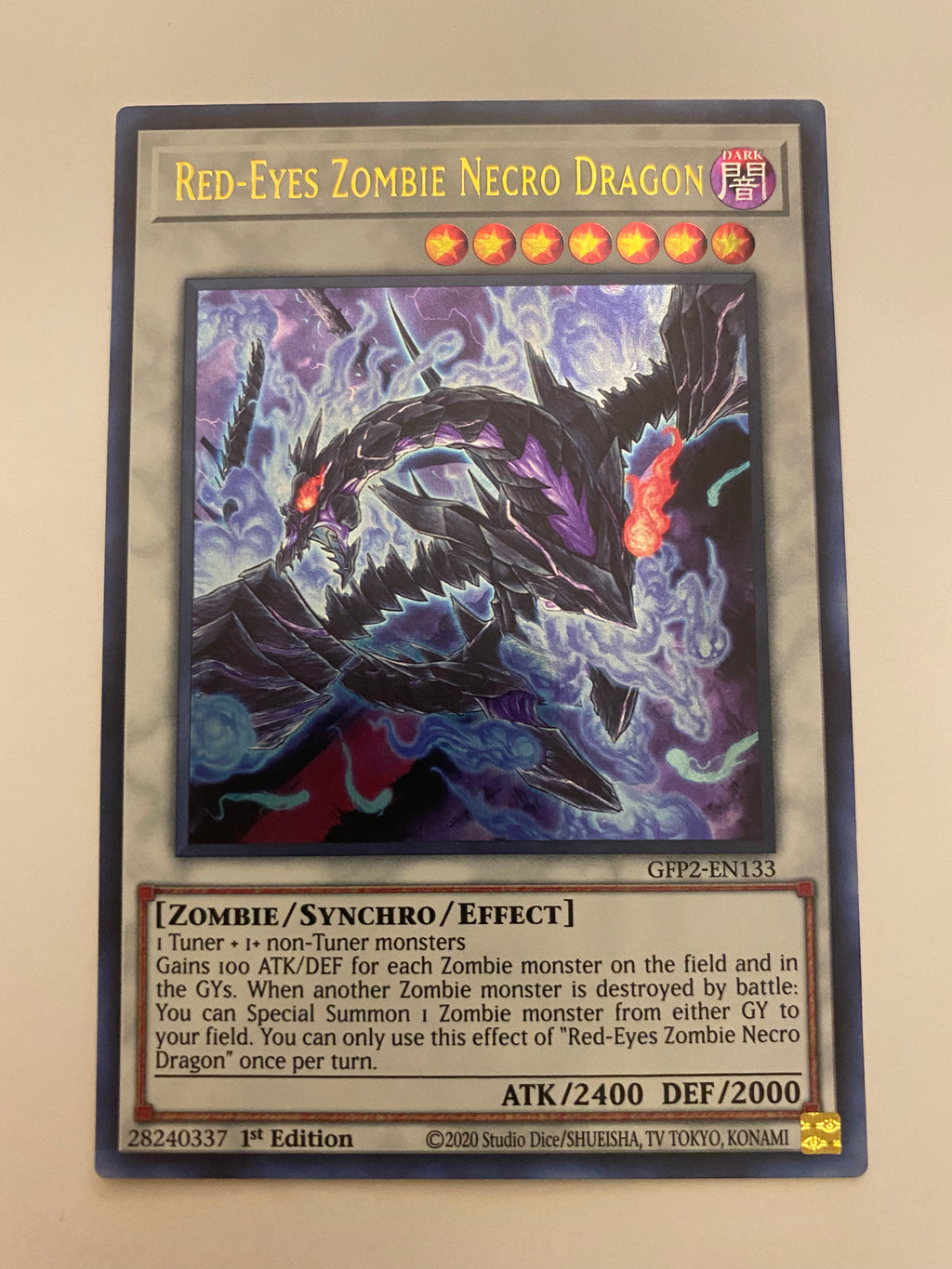yugioh card red eyes zombie dragon Yugioh Red-Eyes Zombie Necro Dragon GFP2-EN133 Ultra Rare 1st Edition