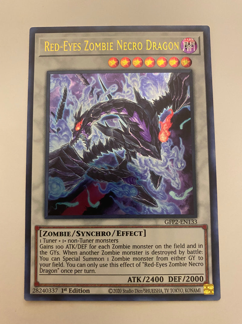 Yugioh Red-Eyes Zombie Necro Dragon GFP2-EN133 Ultra Rare 1st Edition NM