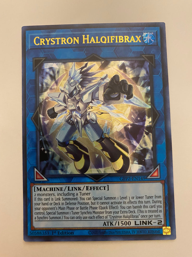 Yugioh Crystron Halqifibrax GFP2-EN149 Ultra Rare 1st Edition Near Mint