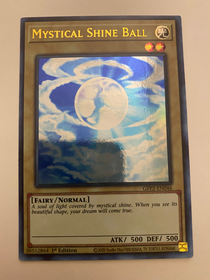 Yugioh Mystical Shine Ball - GFP2-EN046 Ultra Rare 1st Edition Near Mi Yugioh Mystical Shine Ball - GFP2-EN046 Ultra Rare 1st Edition Near Mi