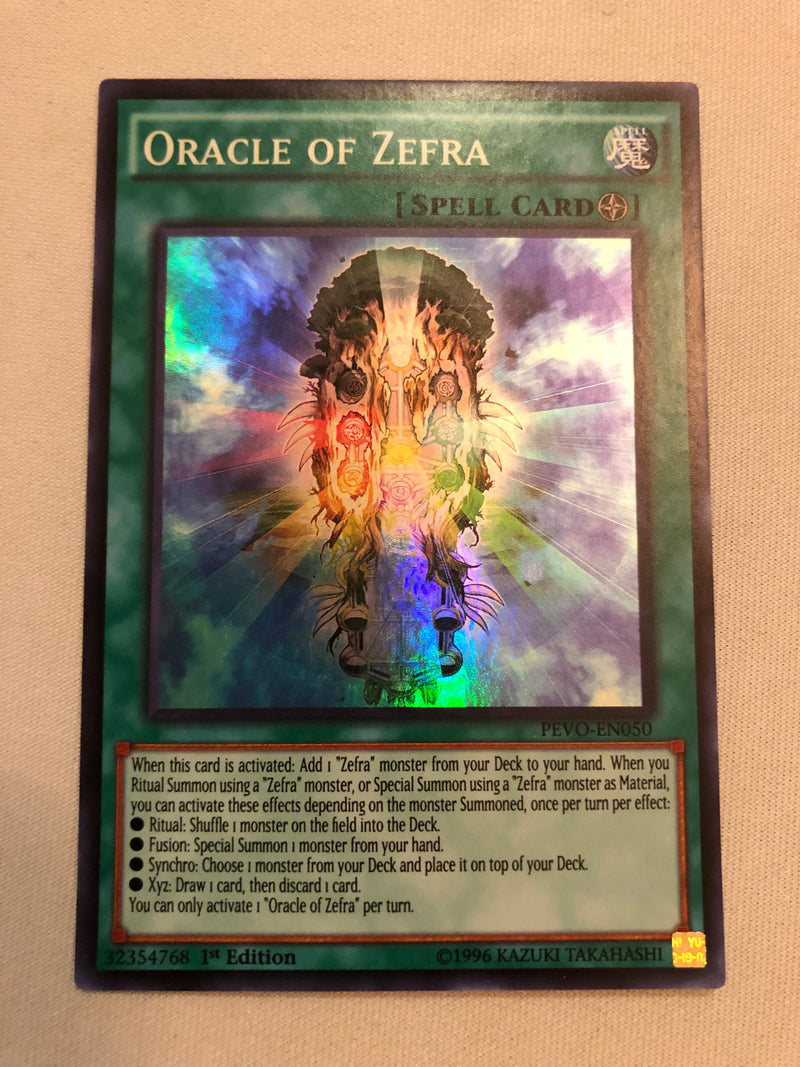 yugioh zefra cards Yugioh Oracle of Zefra PEVO-EN050 Super Rare 1st Edition Near Mint