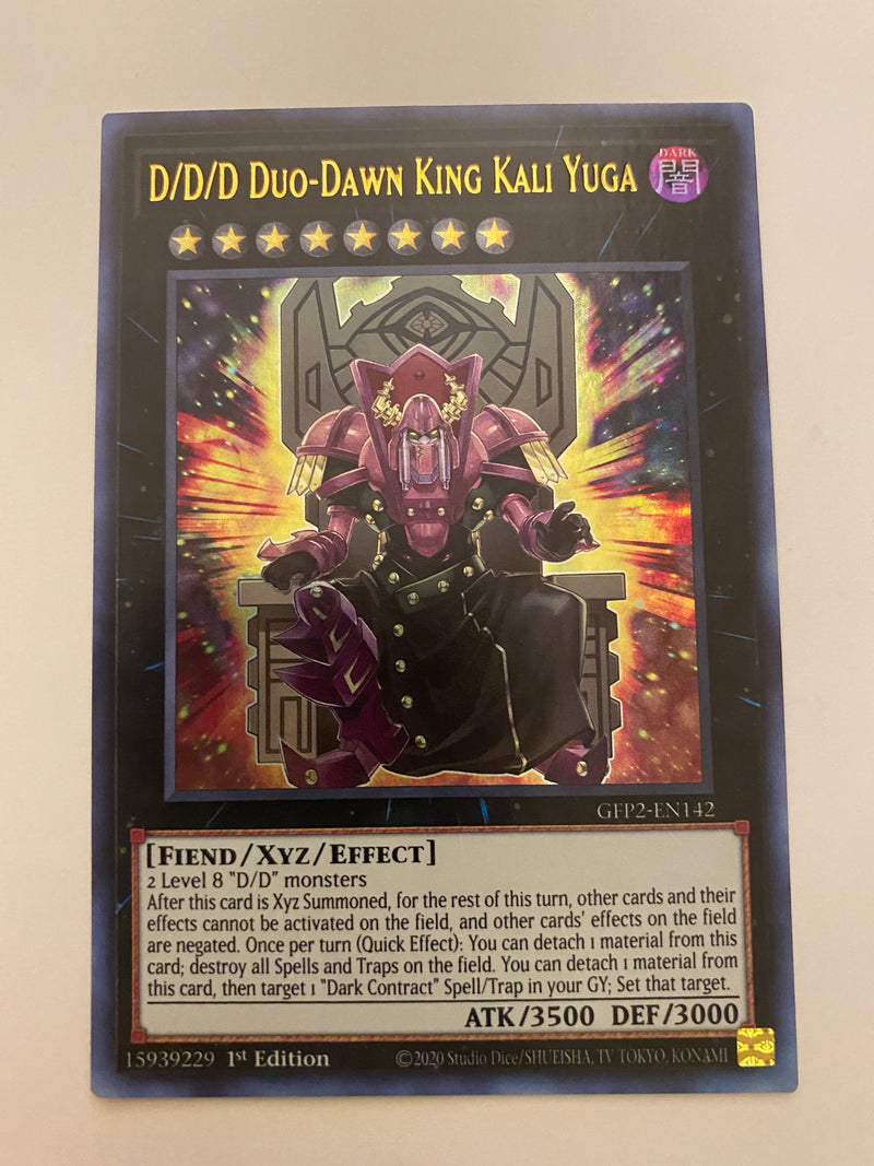 Yugioh D/D/D Duo-Dawn King Kali Yuga GFP2-EN142 Ultra Rare1st Edition Near Mint