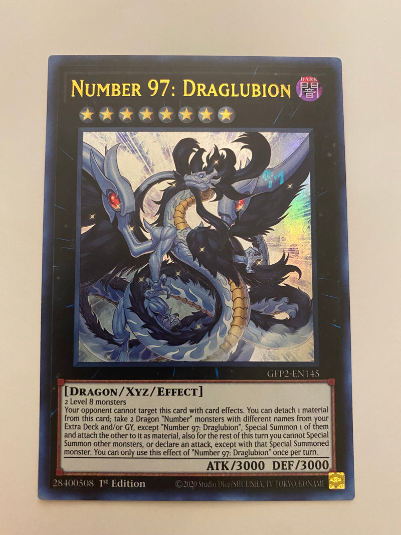Yguioh Number 97: Draglubion GFP2-EN145 Ultra Rare 1st Edition Near Mint