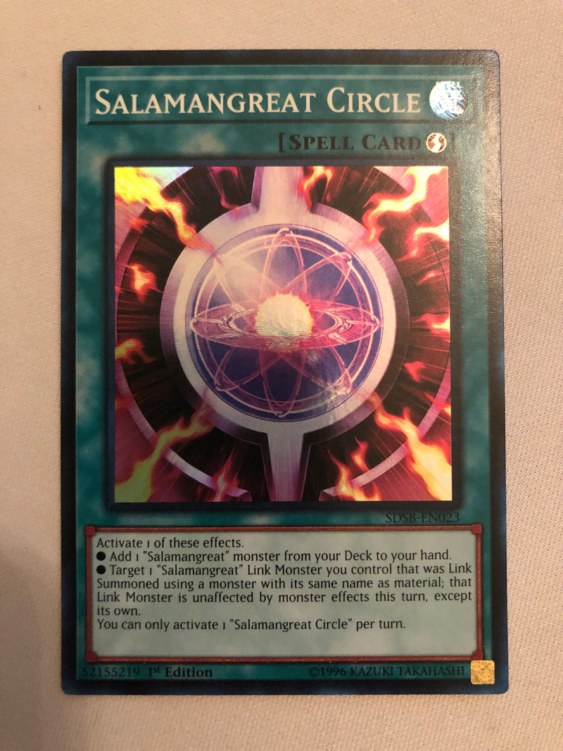 Yugioh Salamangreat Circle SDSB-EN023 Super Rare 1st Edition Near Mint