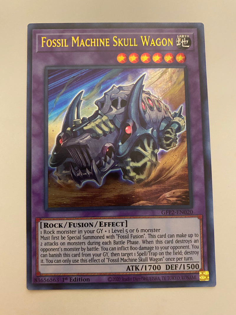 Yugioh Fossil Machine Skull Wagon GFP2-EN020 1st Edition Ultra Rare Near Mint