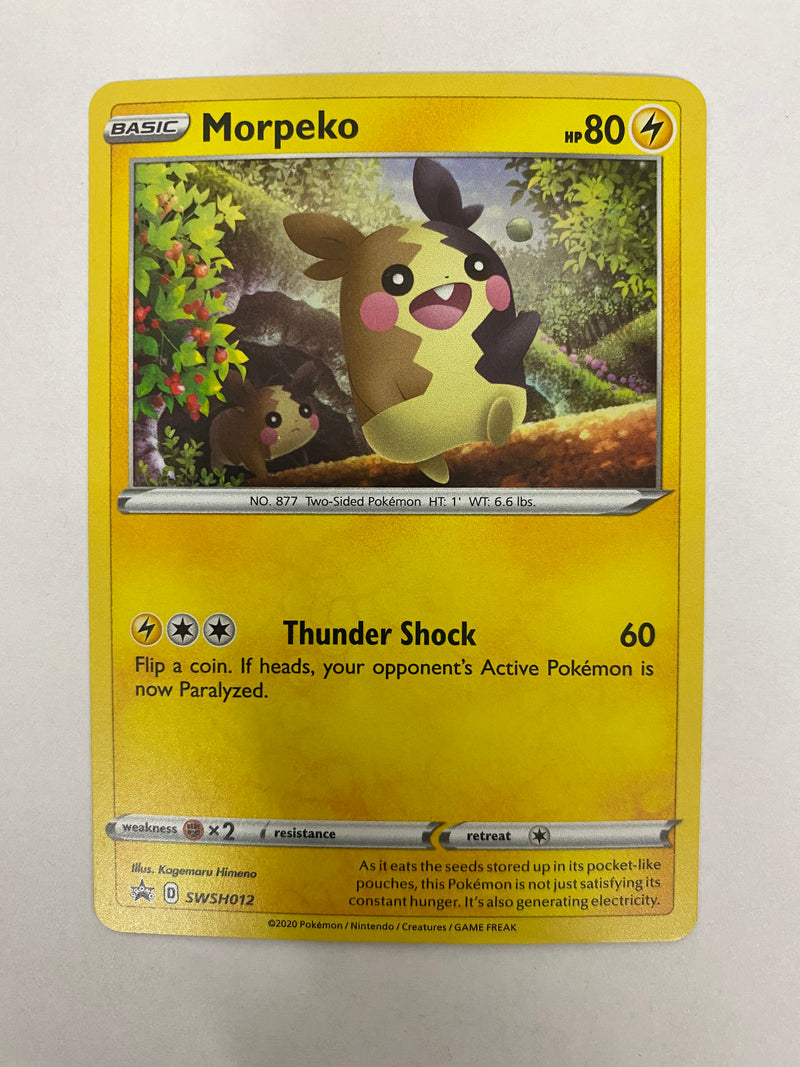 Morpeko SWSH012 Sword and Shield Black Promo  Holo Rare Pokemon Card NM