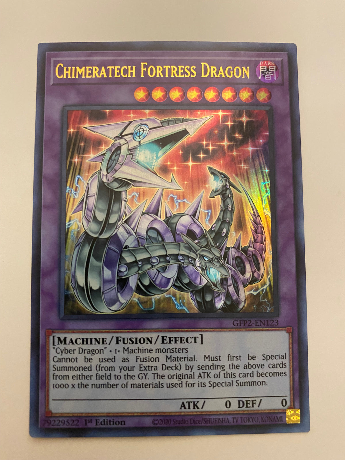 yugioh card blue eyes white dragon price Yugioh Chimeratech Fortress Dragon GFP2-EN123 Ultra Rare 1st Edition N