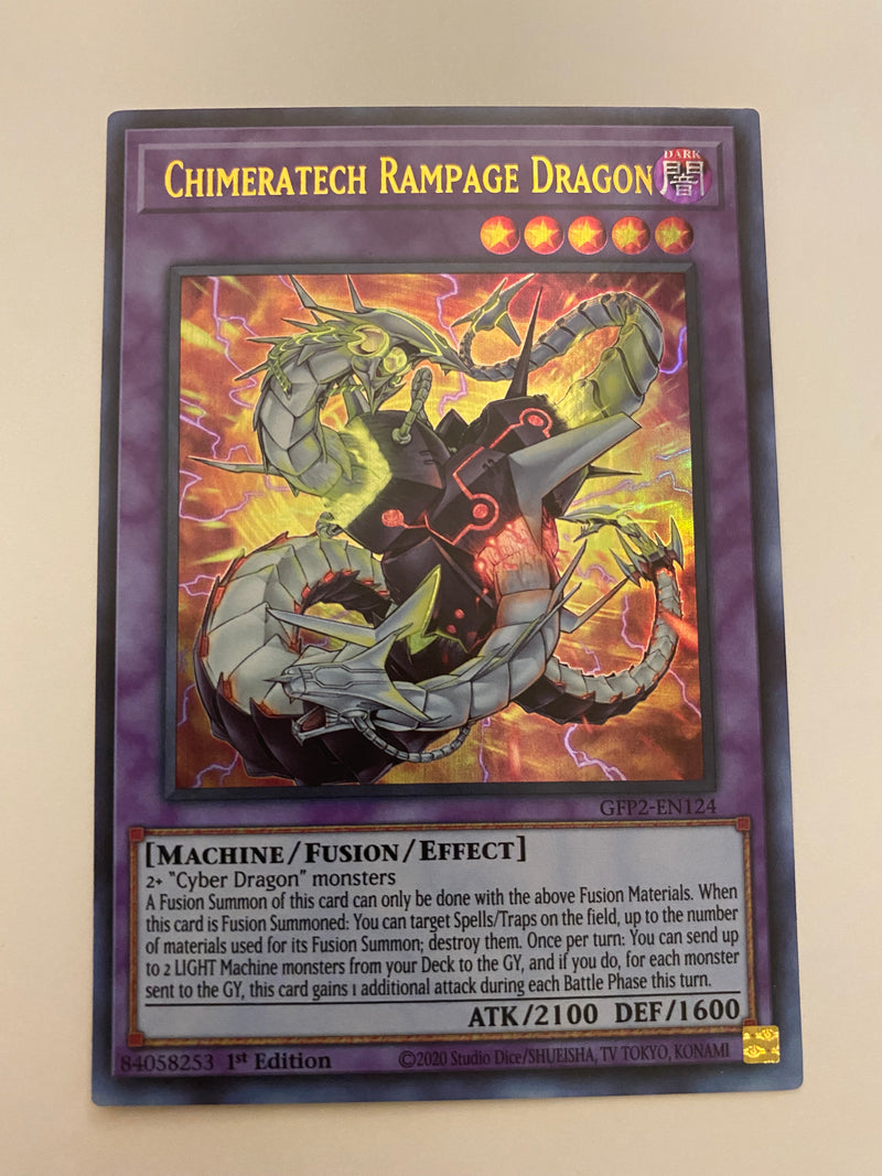Yugioh Chimeratech Rampage Dragon GFP2-EN124 Ultra Rare 1st Edition NM