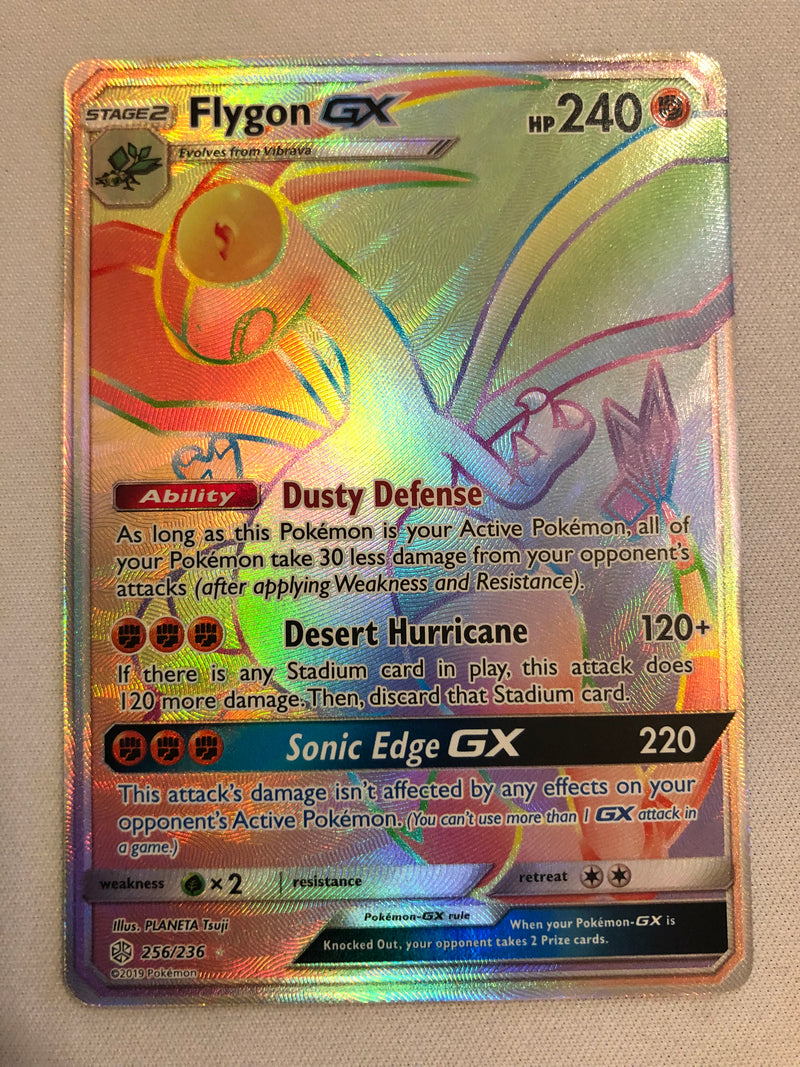 Flygon GX 256/236 Secret Rare Cosmic Eclipse Pokemon Card Near Mint Flygon GX 256/236 Secret Rare Cosmic Eclipse Pokemon Card Near Mint
