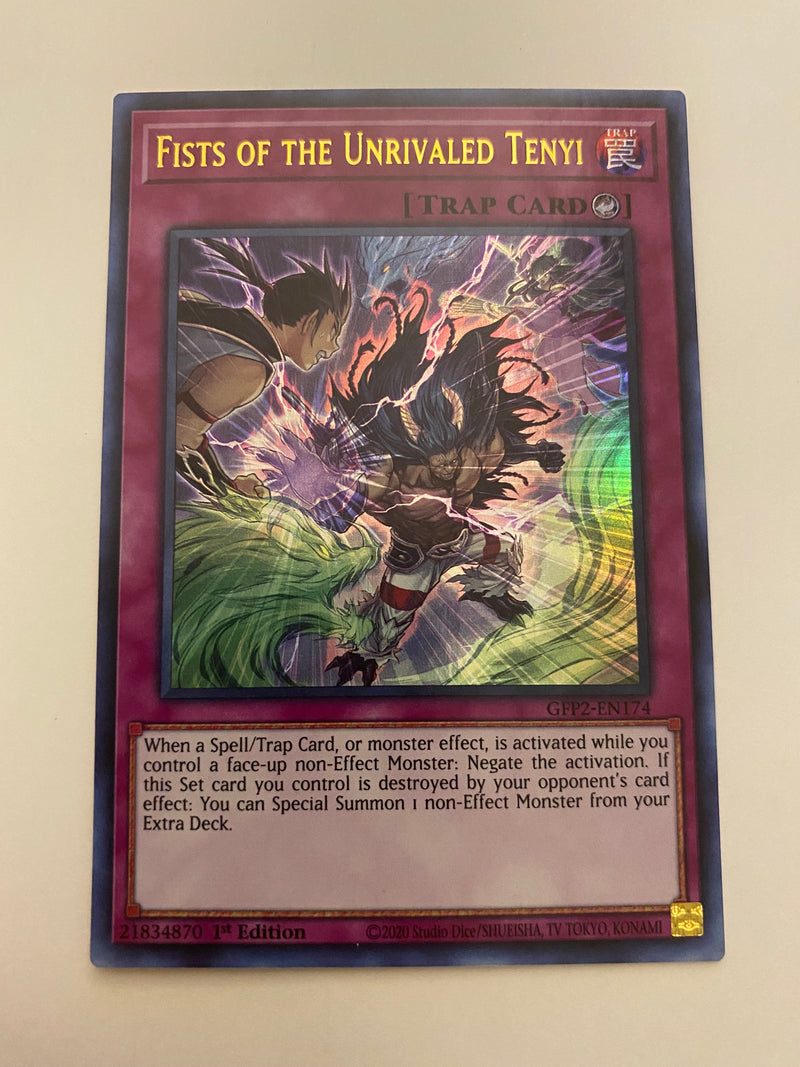 Yugioh Fists of the Unrivaled Tenyi  GFP2-EN174 Ultra Rare 1st Edition Near Mint