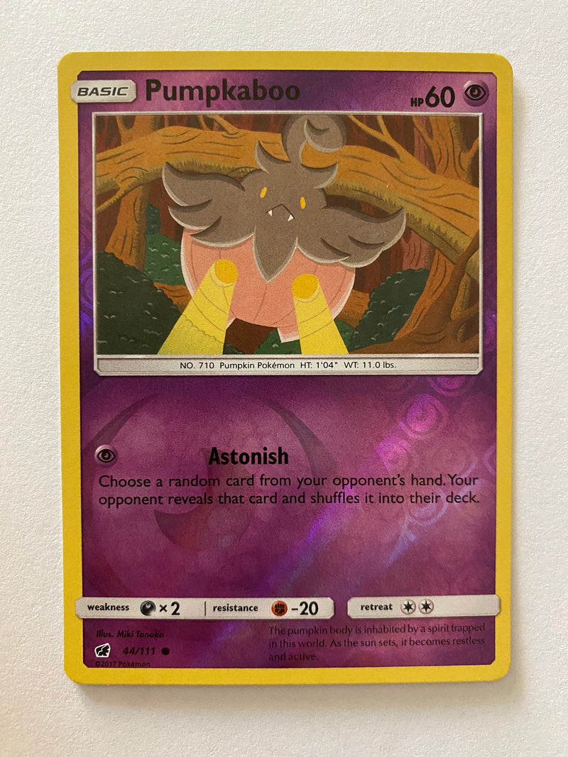 Pumpkaboo 44/111  Reverse Holo Pokemon Card NM