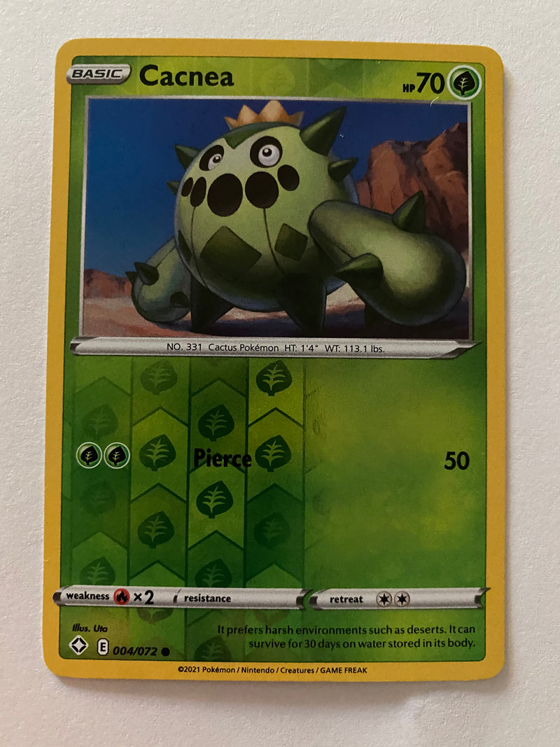 Cacnea 004/072 Reverse Holo Shining Fates Pokemon Card NM Cacnea 004/072 Reverse Holo Shining Fates Pokemon Card NM