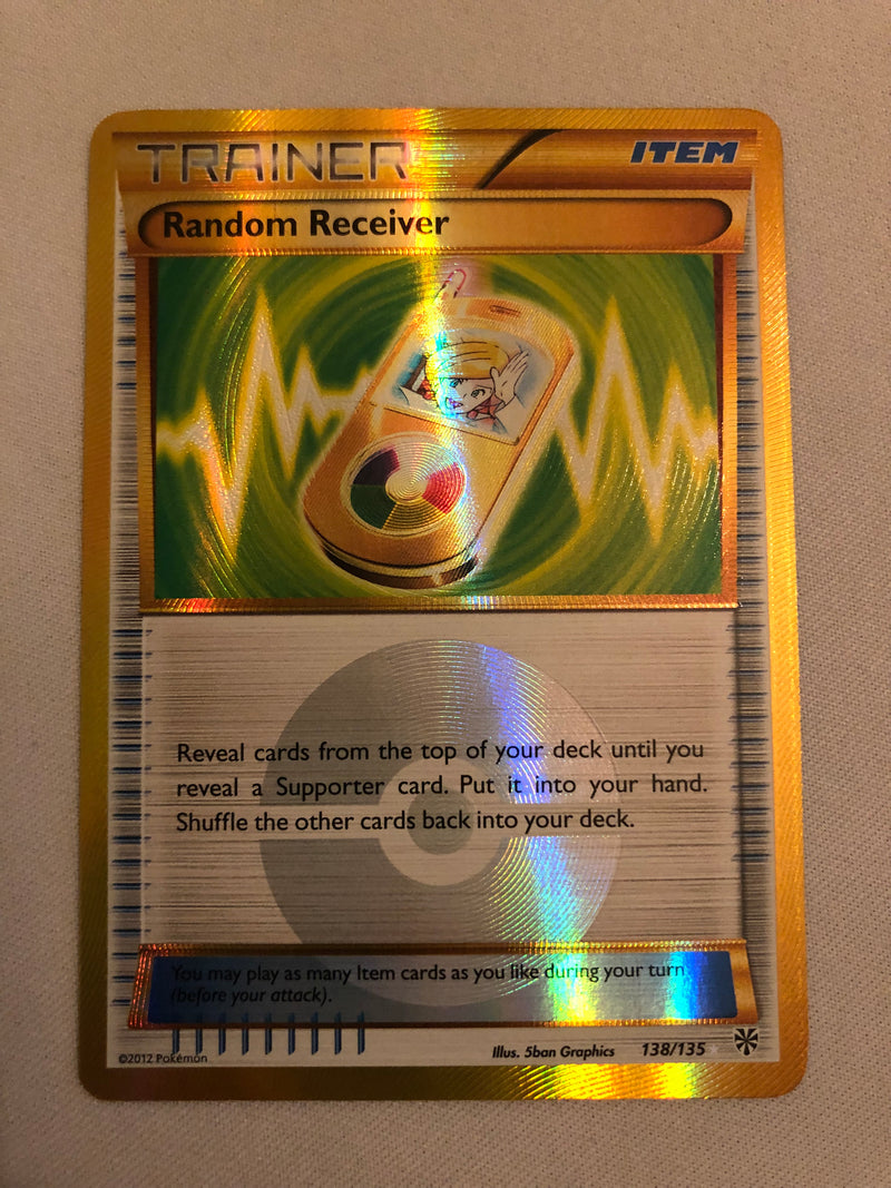 plasma storm rare cards Random Receiver 138/135 Gold Secret Rare Plasma Storm Pokemon Card Nea