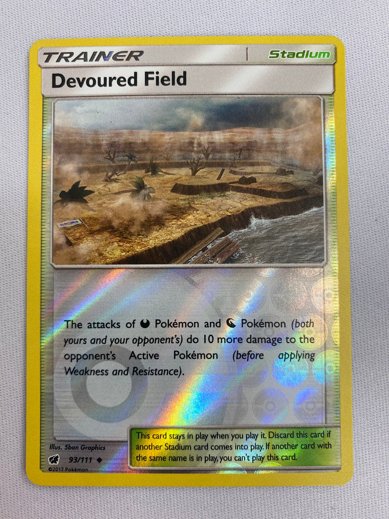Devoured Field 93/111 Crimson Invasion  Reverse Holo Pokemon Card NM