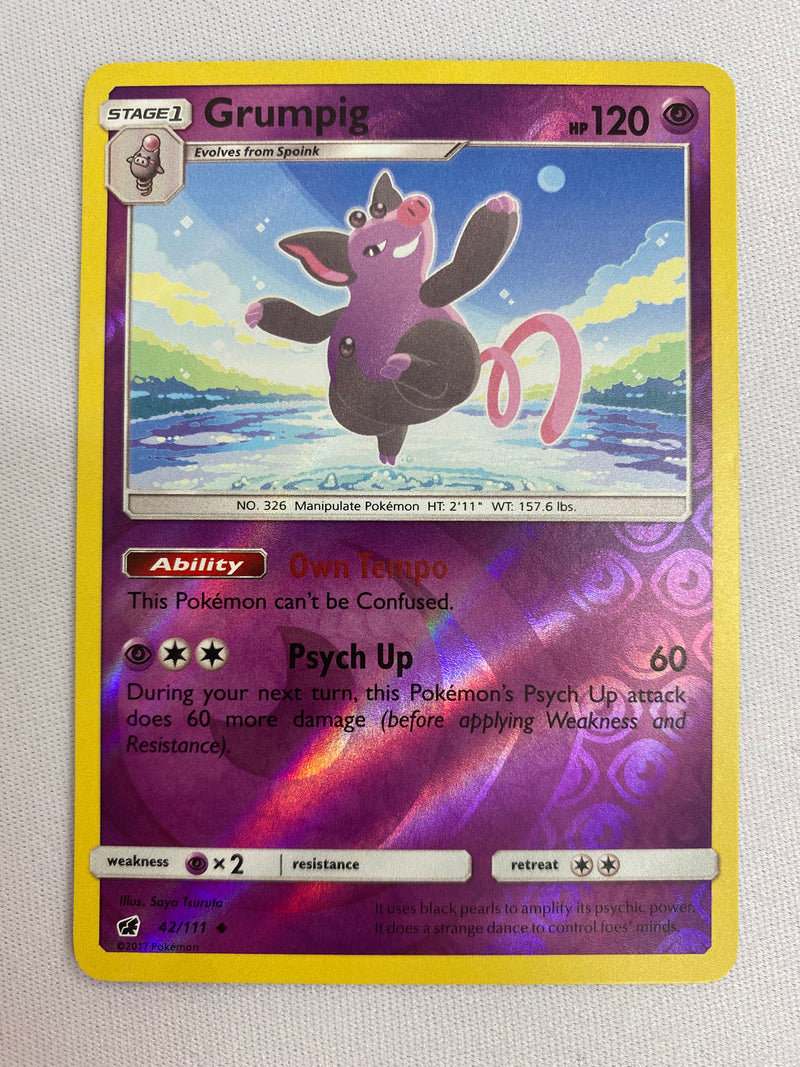 Grumpig  42/111  Uncommon  Reverse Holo Pokemon Card NM
