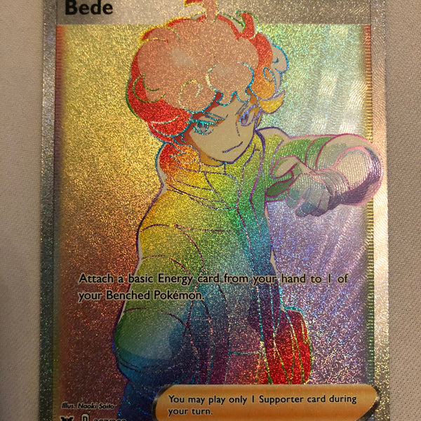 bede pokemon card price Bede 207/202 Secret Rainbow Rare Full Art Pokemon Card Near Mint