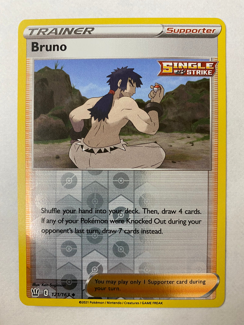 Bruno  121/163 Reverse Holo  Pokémon Card TCG Battle Styles NM