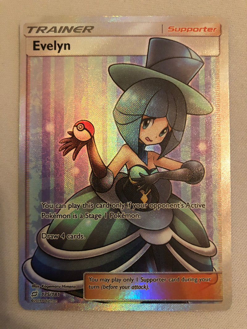 Evelyn 175/181 Full Art Ultra Rare Sun & Moon Team Up Pokemon Card Near Mint Evelyn 175/181 Full Art Ultra Rare Sun & Moon Team Up Pokemon Card Near Mint