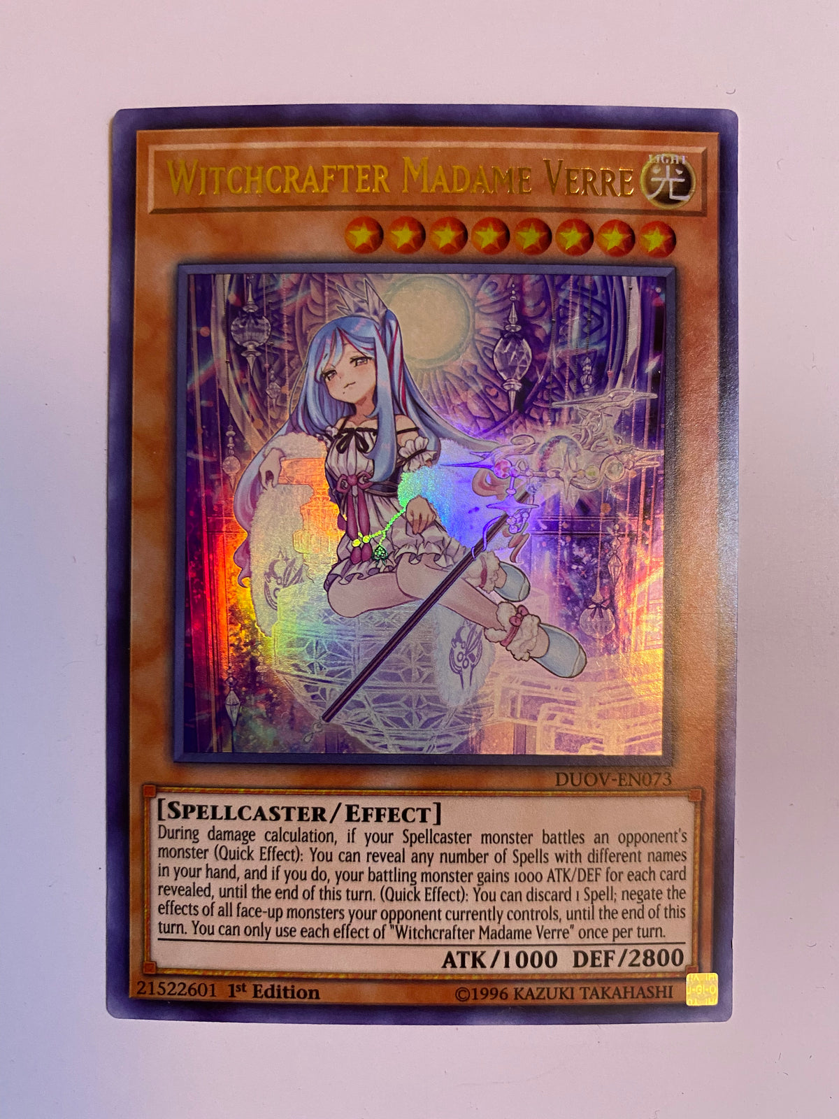 Yugioh Witchcrafter Madame Verre DUOV-EN073 Ultra Rare 1st Edition Nea