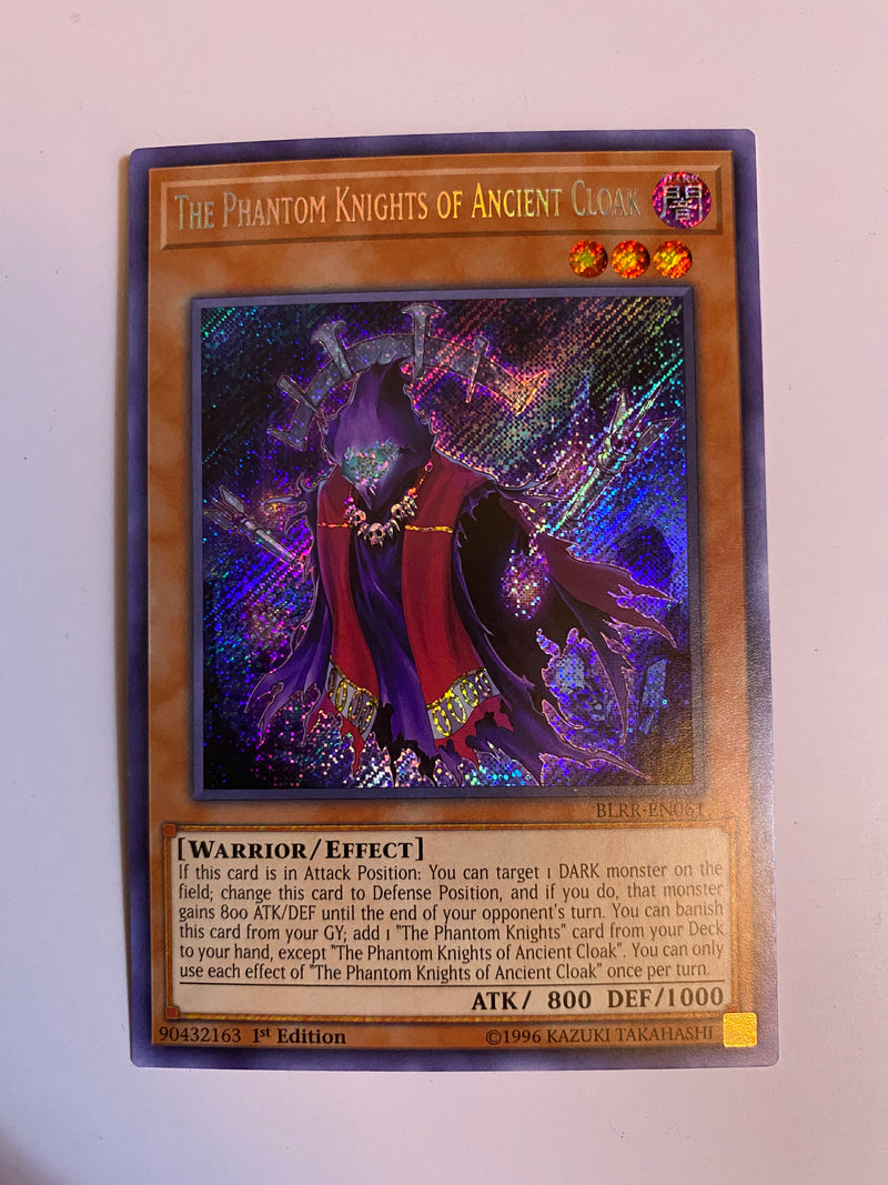 Yugioh The Phantom Knights of Ancient Cloak BLRR-EN061  Secret Rare Near Mint