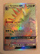 Tyranitar GX 223/214 TCG Lost Thunder Rainbow Rare Pokemon Card Near Mint