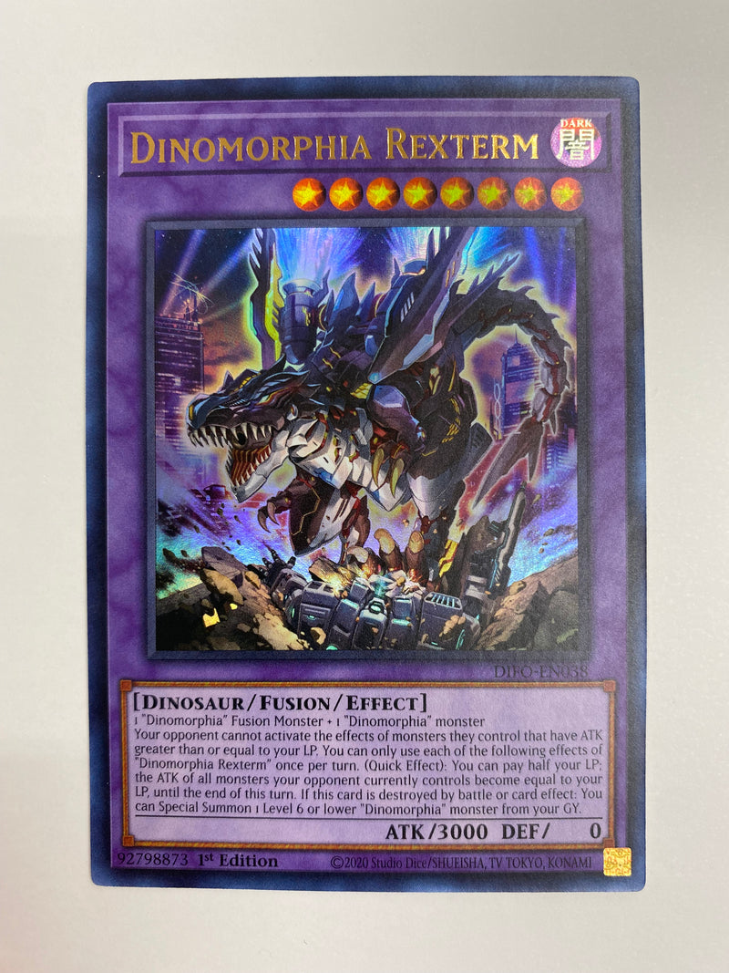 Yugioh Dinomorphia Rexterm DIFO-EN038 Ultra Rare 1st Edition Near Mint