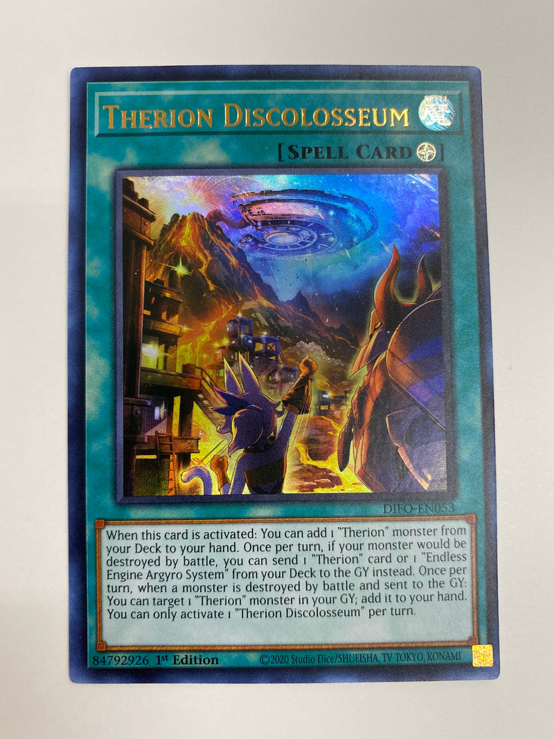 Yugioh Therion Discolosseum DIFO-EN053 Ultra Rare 1st Edition Near Mint