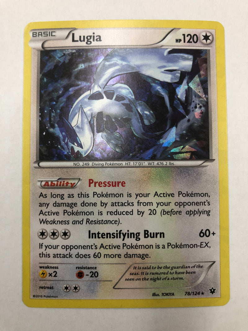 Lugia 78/124 Fates Collide Holo Rare Pokemon Card Near Mint Lugia 78/124 Fates Collide Holo Rare Pokemon Card Near Mint