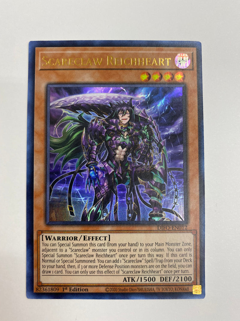 Yugioh Scareclaw Reichheart DIFO-EN012 Ultra Rare 1st Edition Near Mint