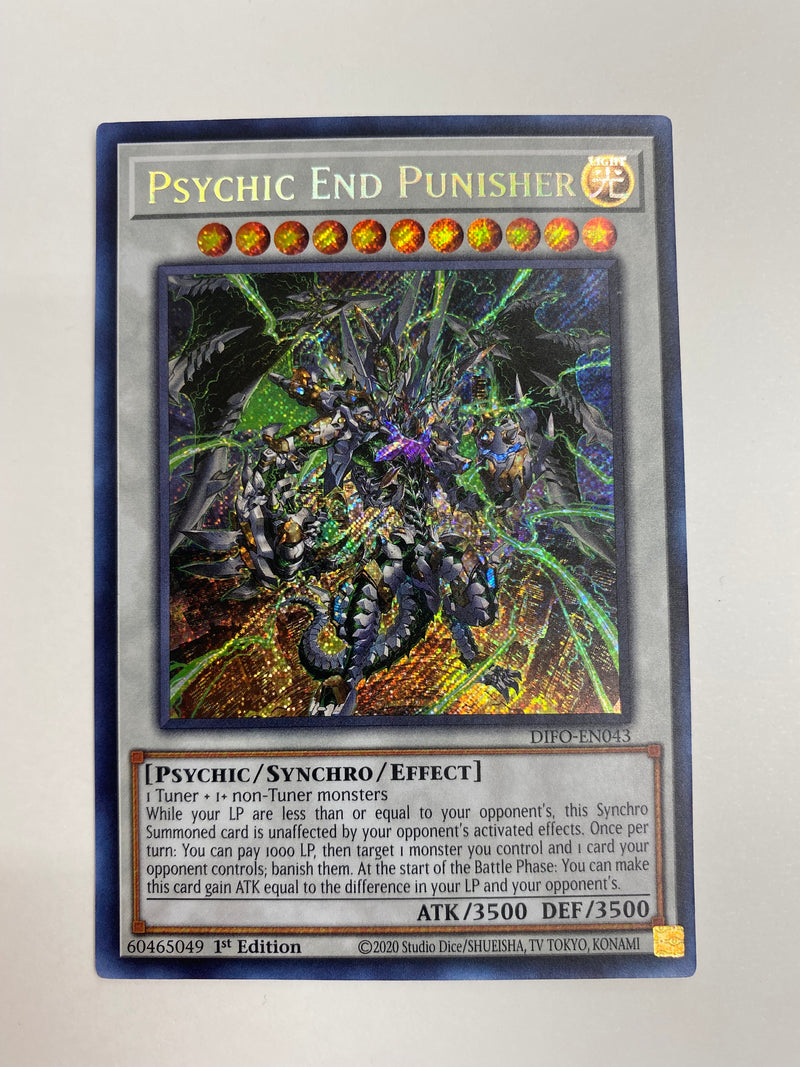 Yugioh Psychic End Punisher DIFO-EN043 Secret Rare 1st Edition Near Mi Yugioh Psychic End Punisher DIFO-EN043 Secret Rare 1st Edition Near Mi