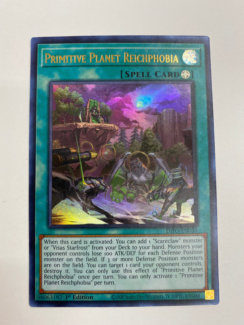 Yugioh Primitive Planet Reichphobia DIFO-EN058 Ultra Rare 1st Edition Yugioh Primitive Planet Reichphobia DIFO-EN058 Ultra Rare 1st Edition