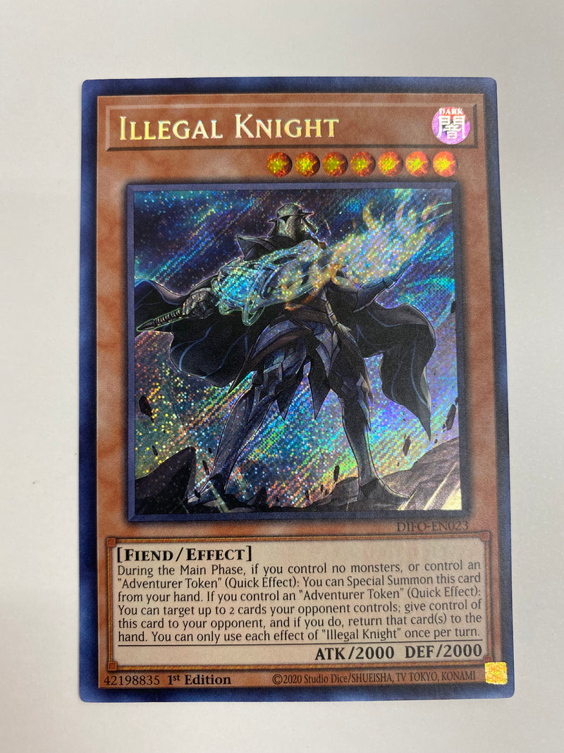Yugioh Illegal Knight  DIFO-EN023 Secret Rare 1st Edition Near Mint
