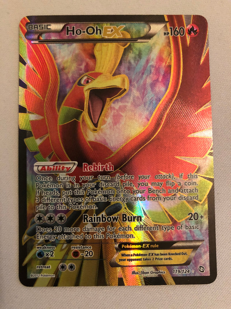 Ho-Oh EX 119/124 Holo Ultra Rare Full Art Dragons Exalted Pokemon Card Ho-Oh EX 119/124 Holo Ultra Rare Full Art Dragons Exalted Pokemon Card
