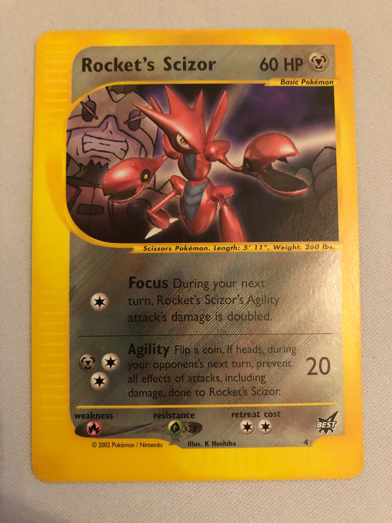 Rocket's Scizor 4 Black Star Promo Rare Pokemon Card Near Mint