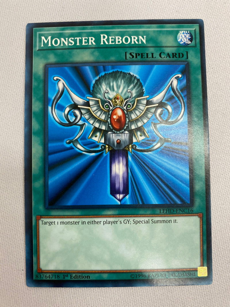 Yugioh  Monster Reborn  LEHD-ENC16  Common  1st Edition NM