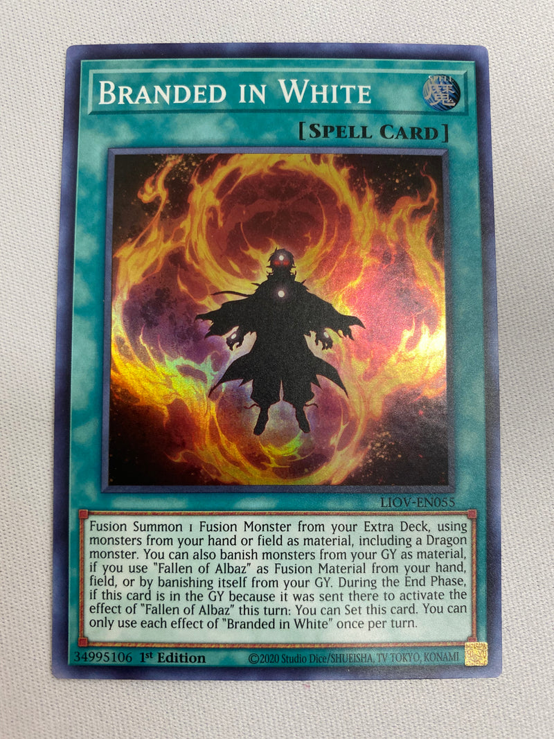 Yugioh Branded in White  LIOV-EN055  Super Rare  1st Edition Near Mint
