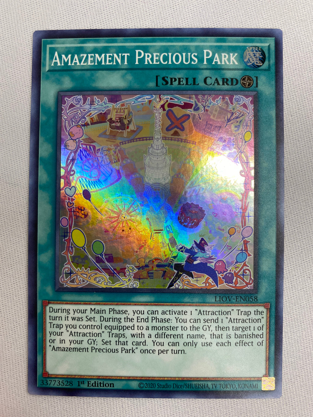 Yugioh Amazement Precious Park LIOV-EN058 Super Rare 1st Edition Near